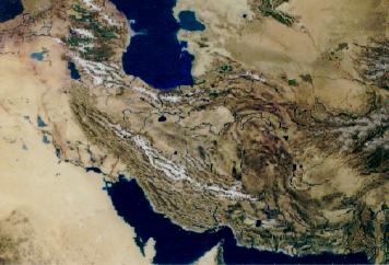 Iran - vue par satellite